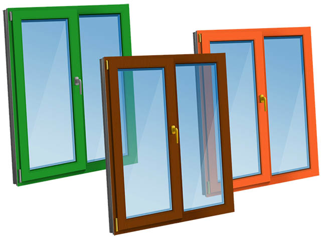 Цветные пластиковые окна - коричневые, серые по доступной цене фото Королёв