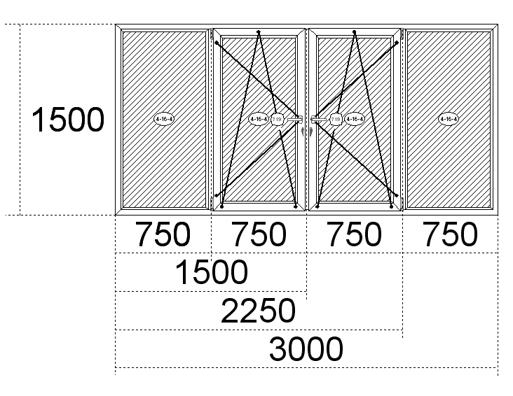 Стандартные окна ПВХ: размеры - высота и ширина Королёв